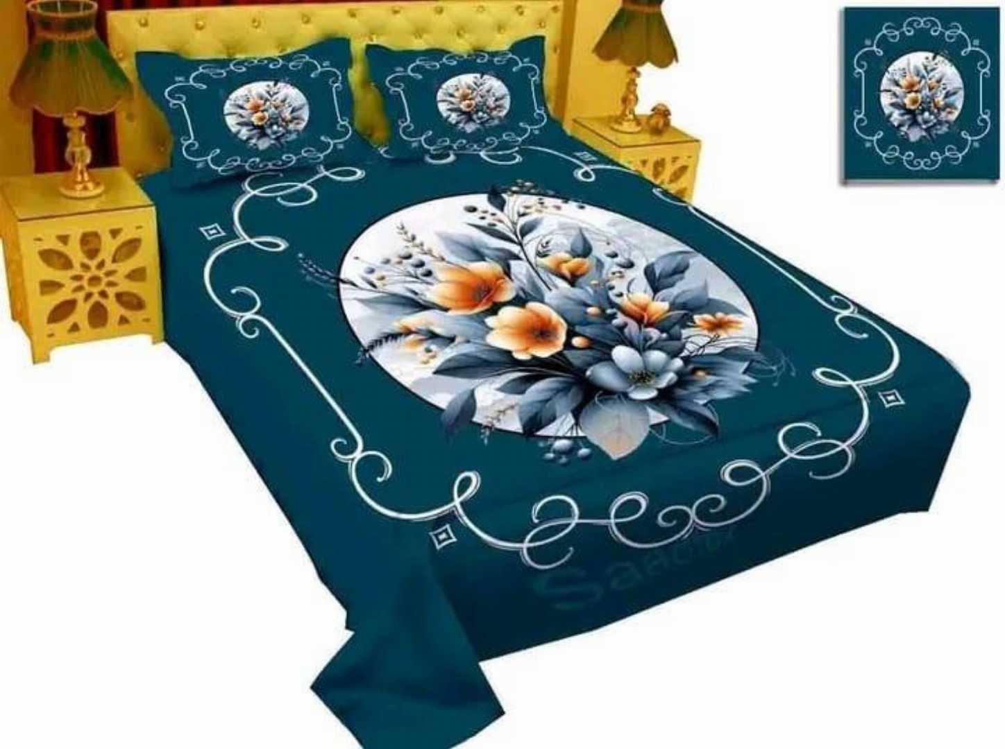 Luxury,King,size,Bed,Sheet,with,Matching,Pillow,covers