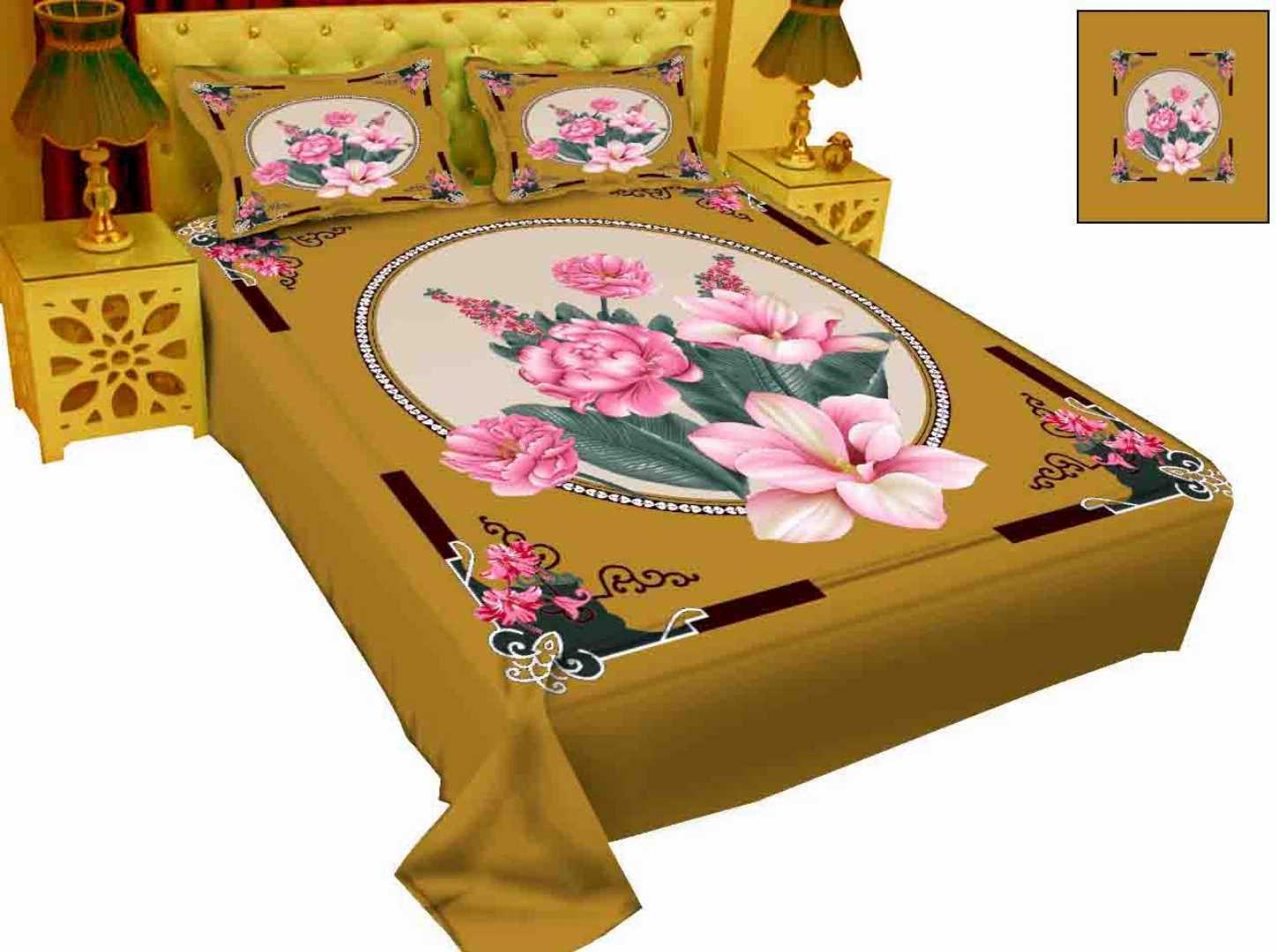 Luxury,King,size,Bed,Sheet,with,Matching,Pillow,covers