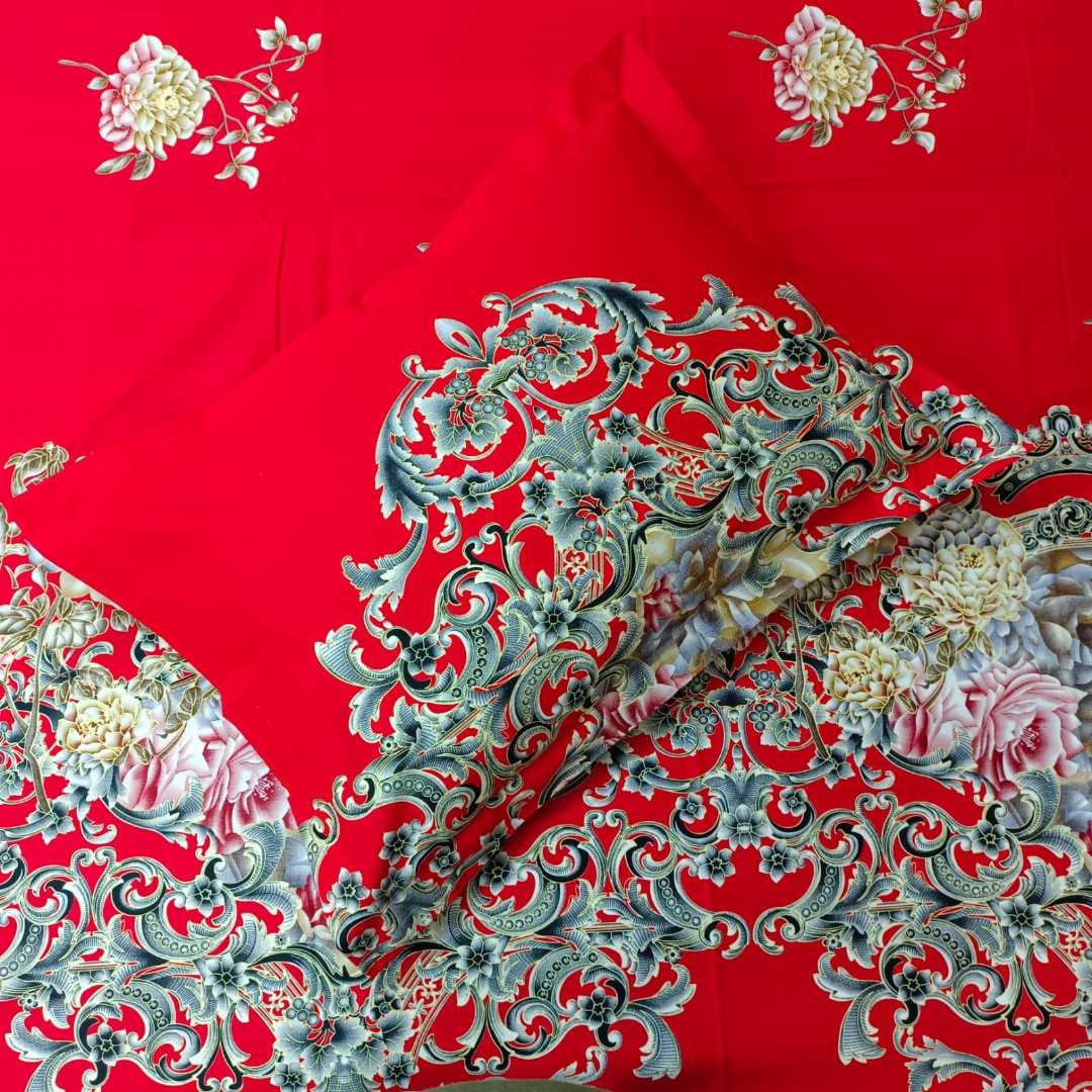 Luxury,Twill,100%,Cotton,Bed,Sheet,And,Porda,Combo
