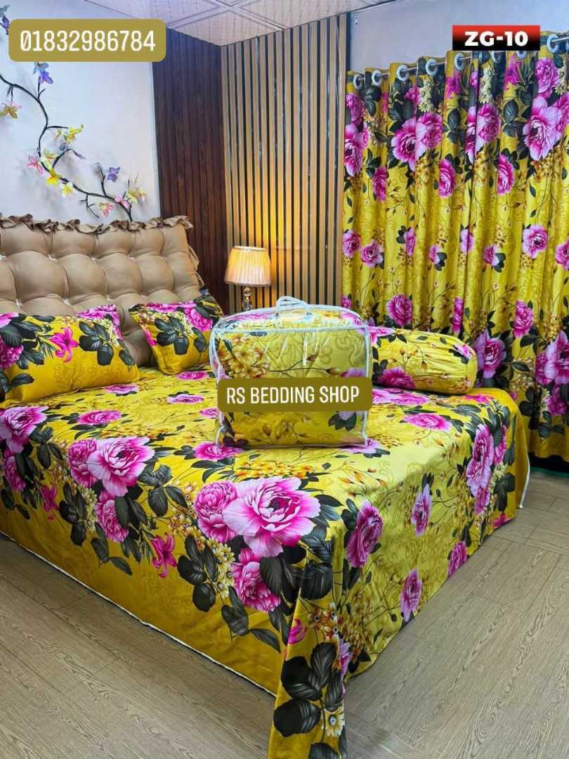 Premium,Quality,Twill,Cotton,Comforter,5,Pcs,Set