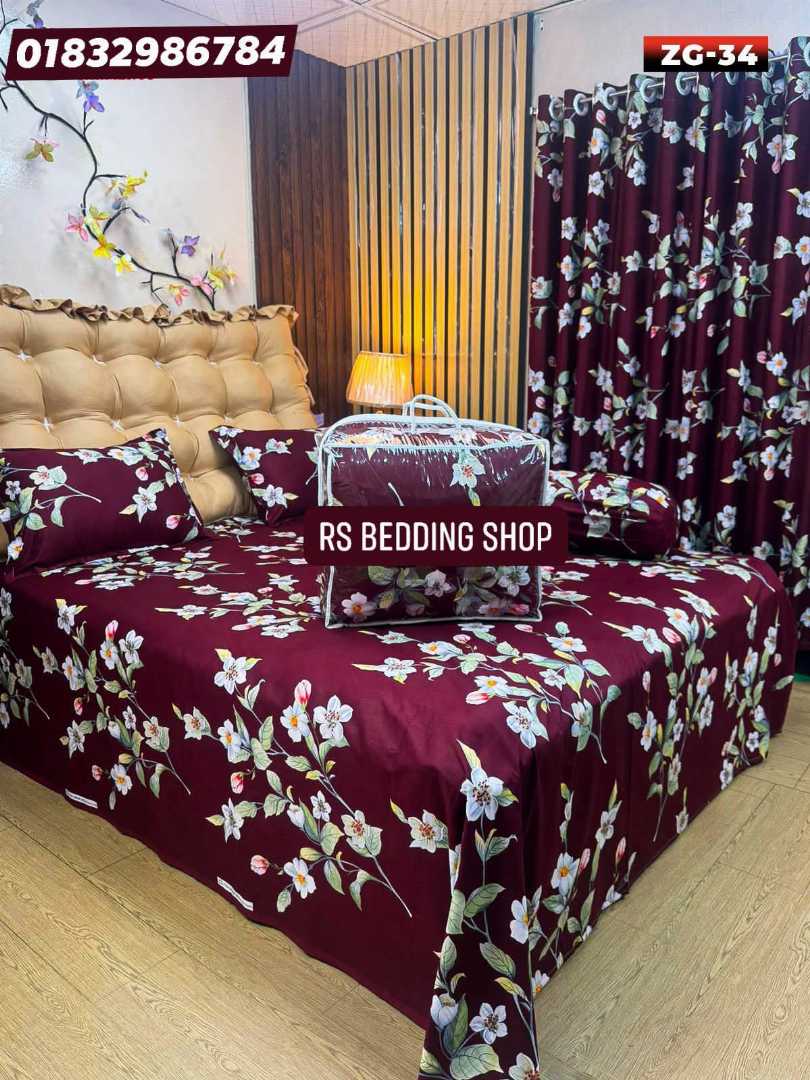 Premium,Quality,Twill,Cotton,Comforter,5,Pcs,Set
