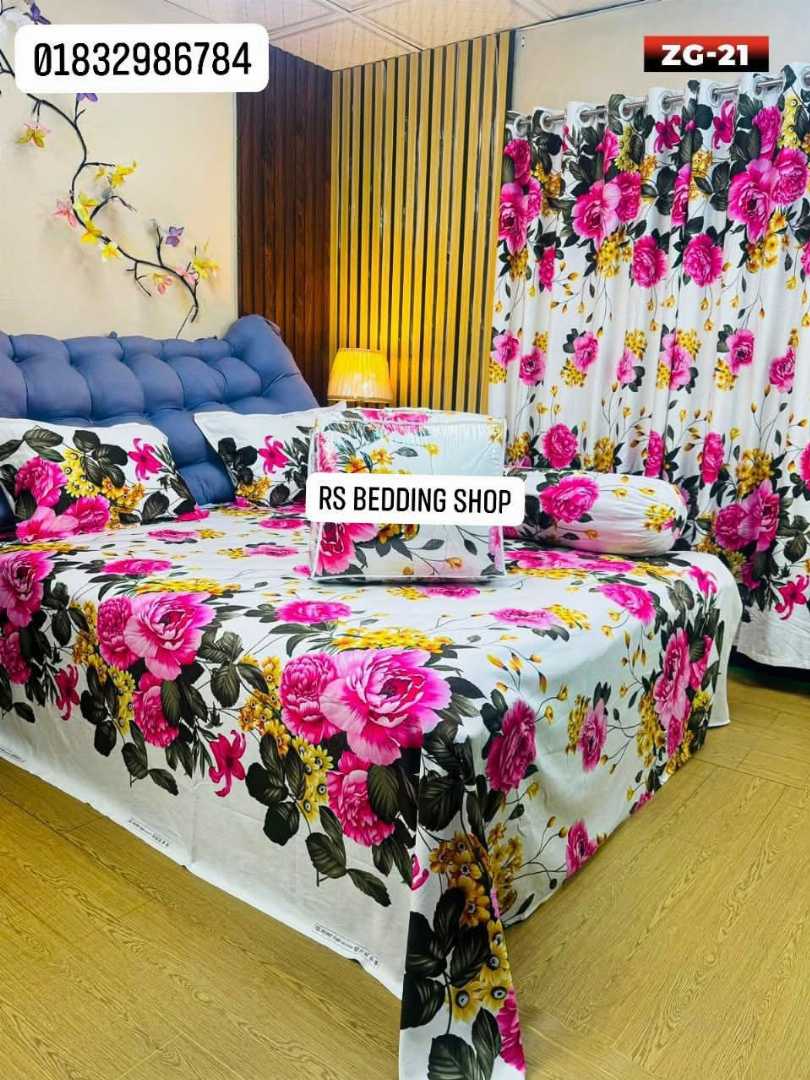 Premium,Quality,Twill,Cotton,Comforter,5,Pcs,Set
