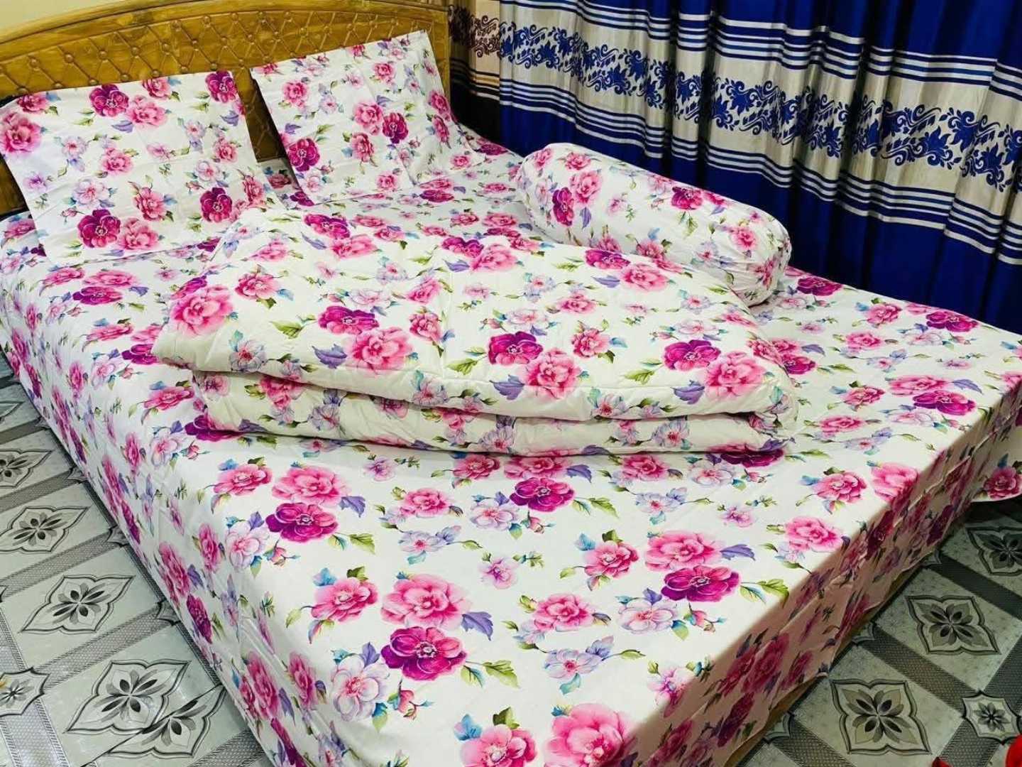 Premium,Quality,Twill,Cotton,Comforter,5,Pcs,Set