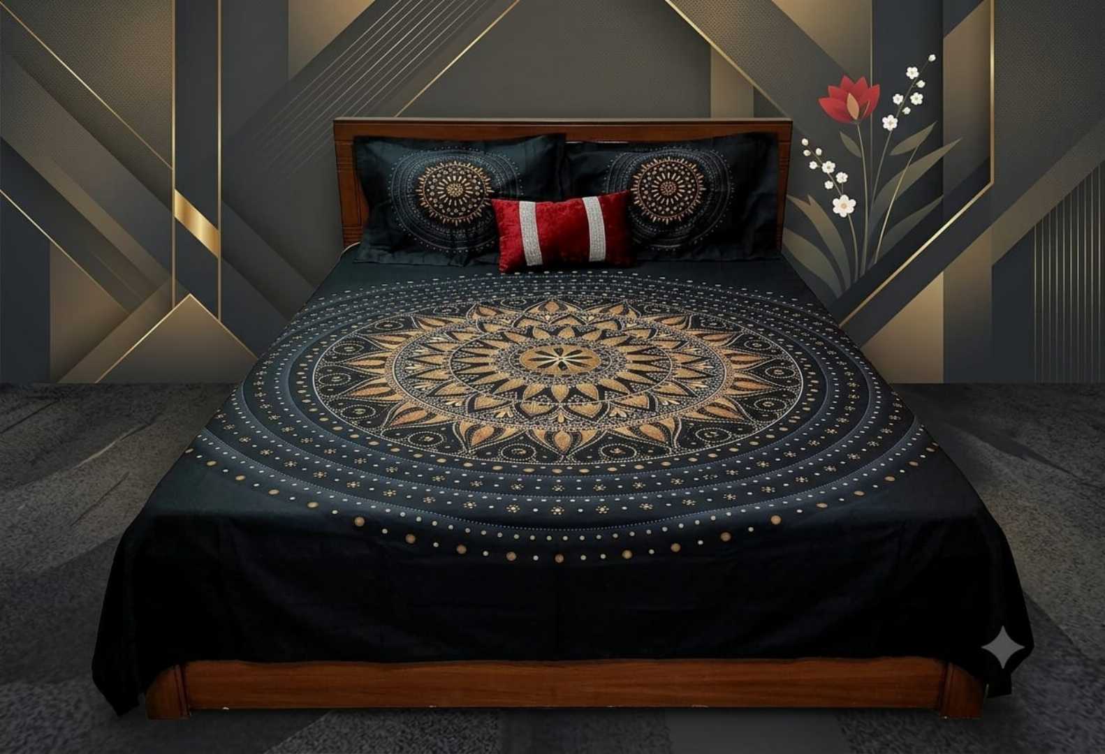Luxury,King,size,Bed,Sheet,with,Matching,Pillow,covers