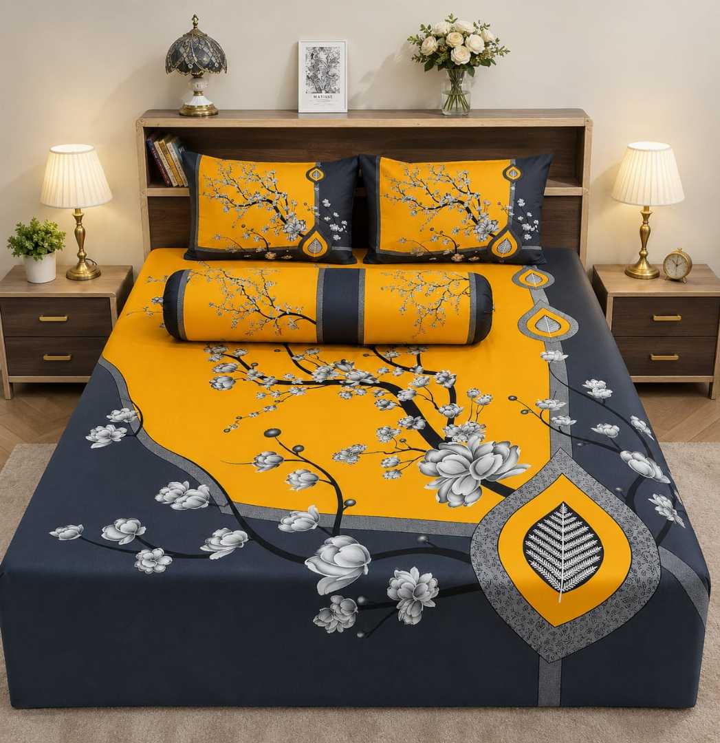 Luxury,King,size,Bed,Sheet,with,Matching,Pillow,covers