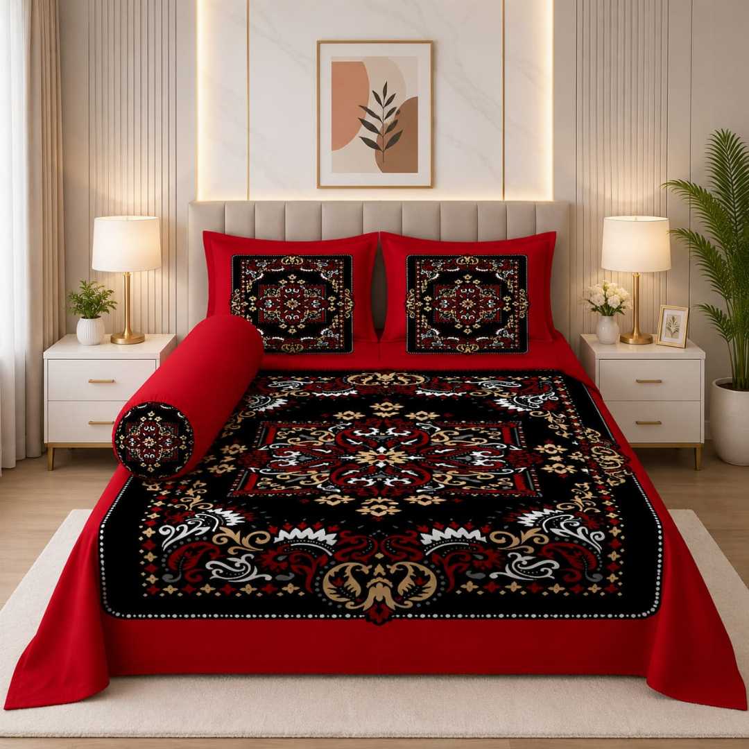 Luxury,King,size,Bed,Sheet,with,Matching,Pillow,covers
