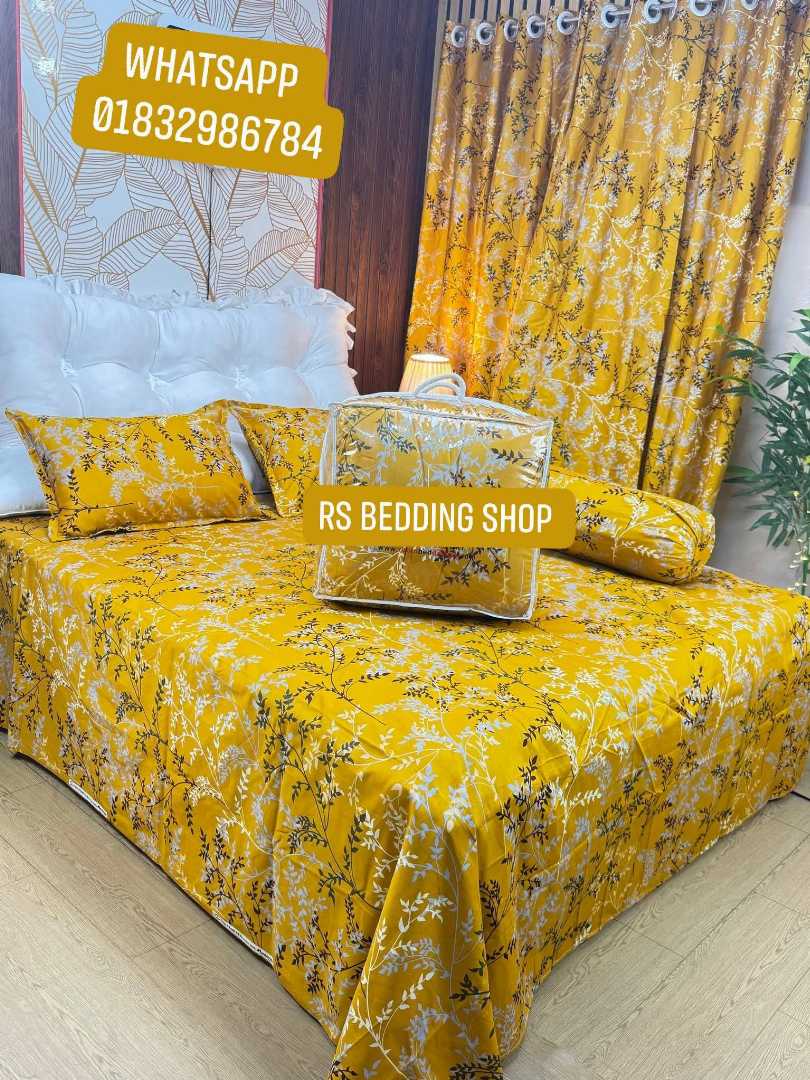 Premium,Quality,Twill,Cotton,Comforter,5,Pcs,Set