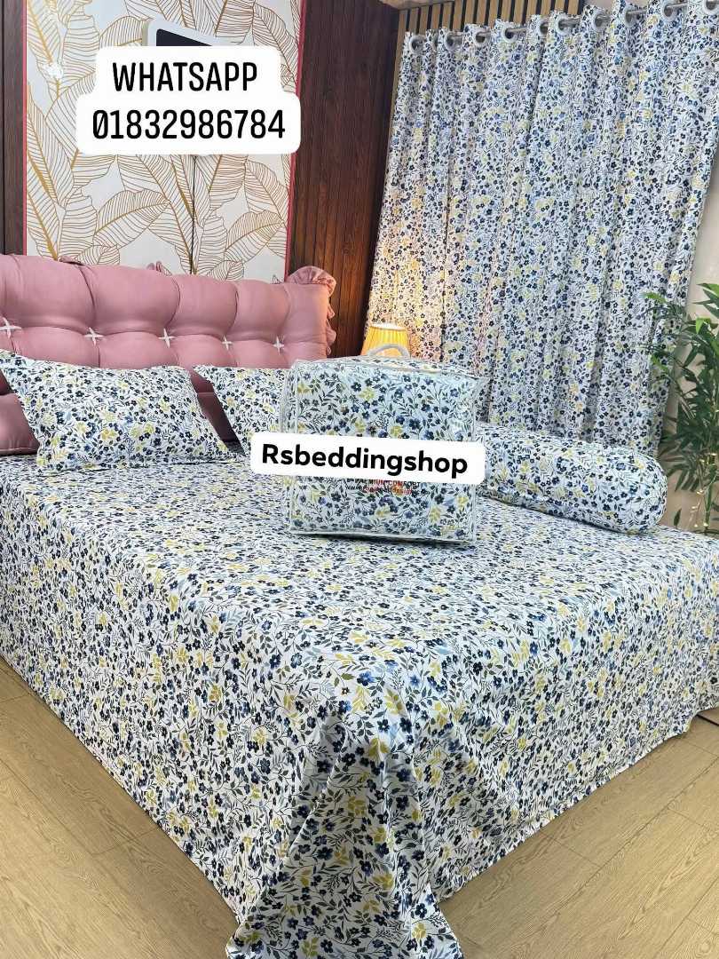 Premium,Quality,Twill,Cotton,Comforter,5,Pcs,Set