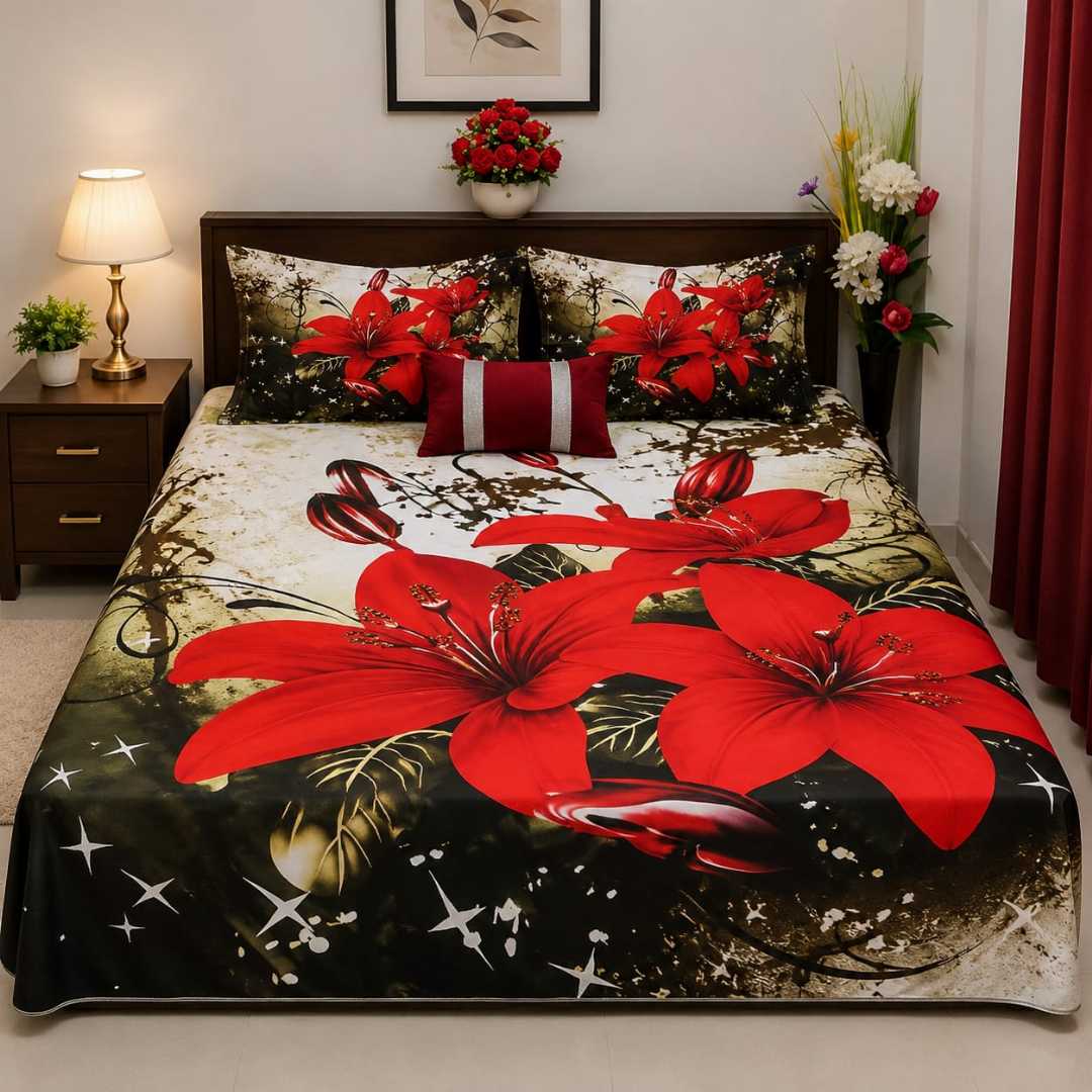 Luxury,King,size,Bed,Sheet,with,Matching,Pillow,covers