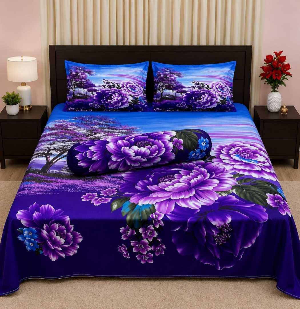 Luxury,King,size,Bed,Sheet,with,Matching,Pillow,covers