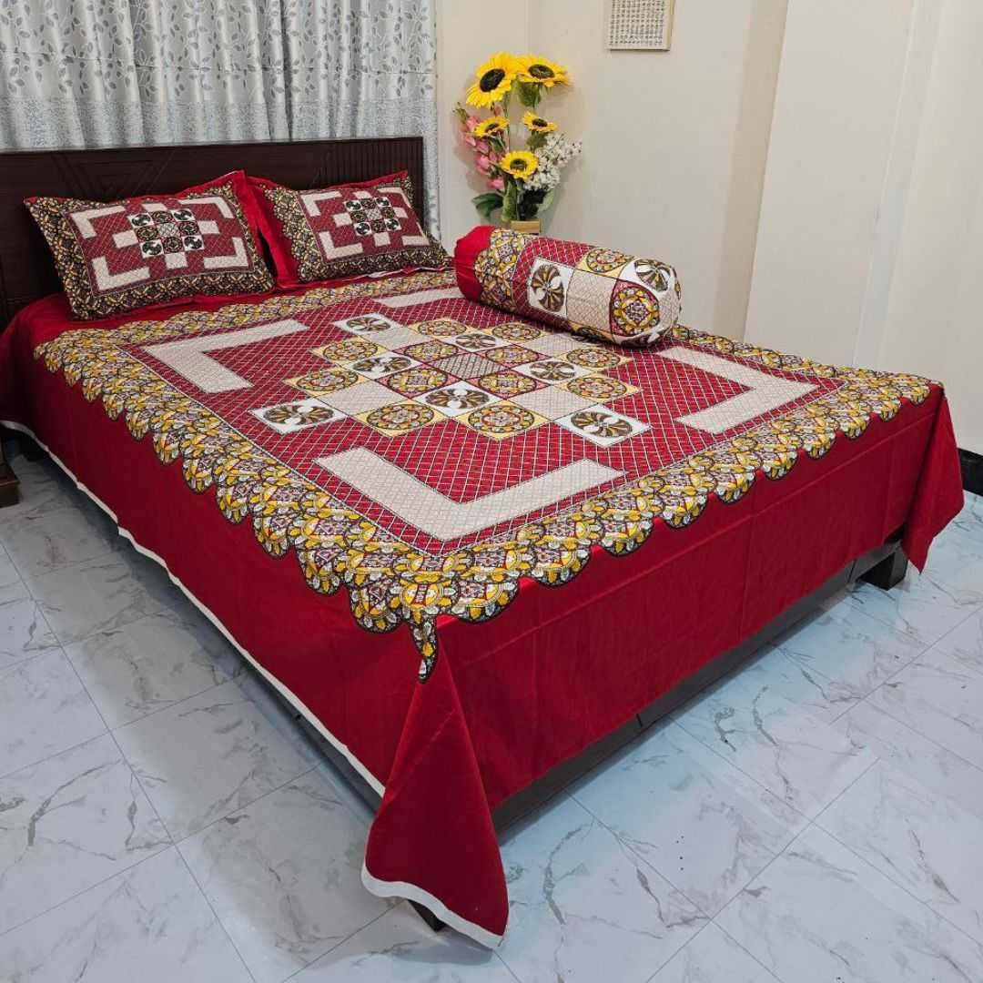 Exclusive,100%,Cotton,Matching,Side-Pillow,Covers