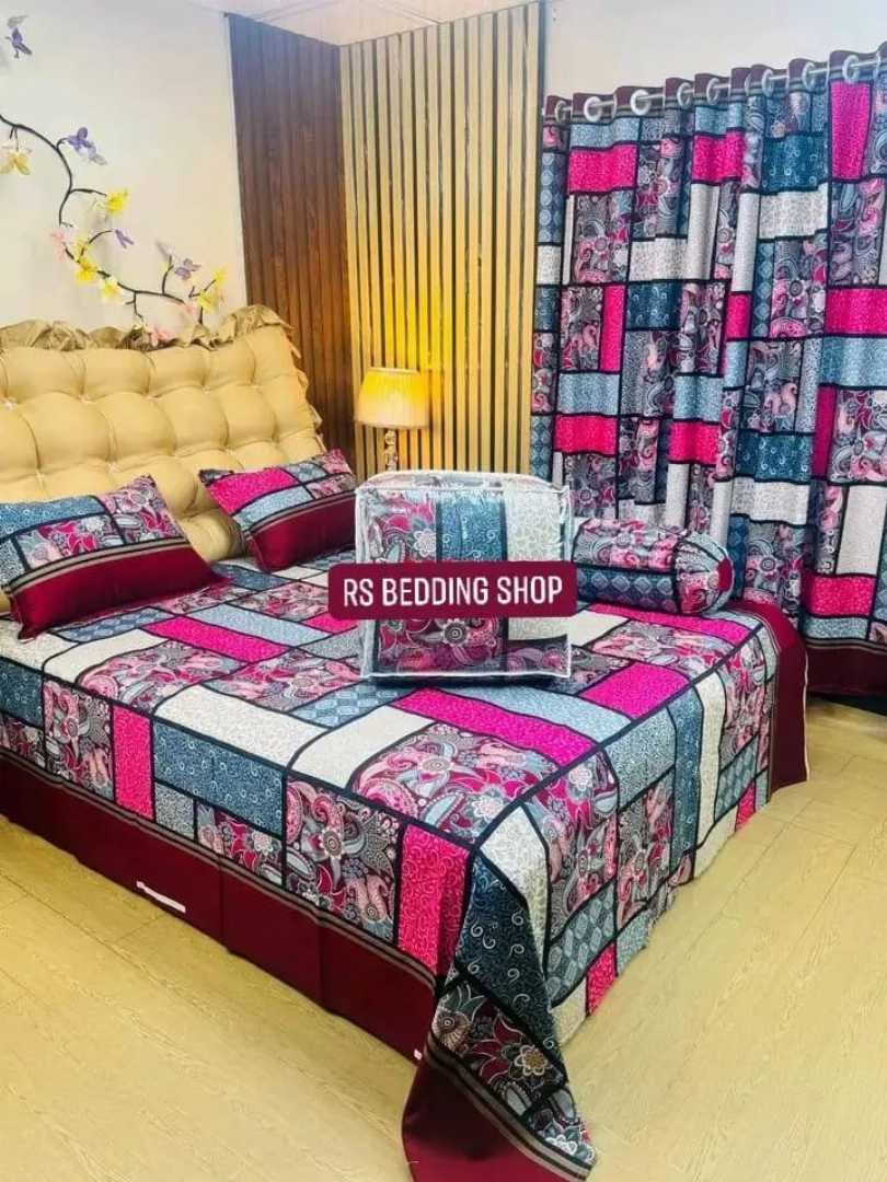 Premium,Quality,Twill,Cotton,Comforter,5,Pcs,Set