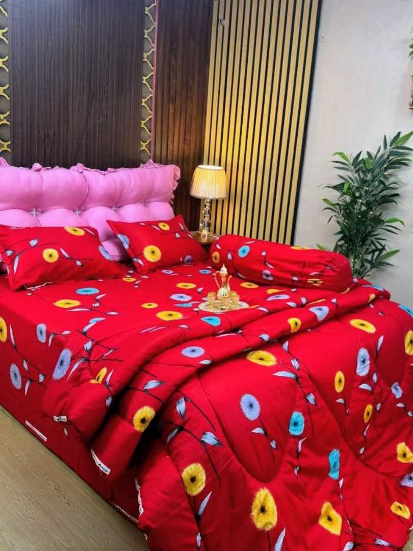 Premium,Quality,Twill,Cotton,Comforter,5,Pcs,Set