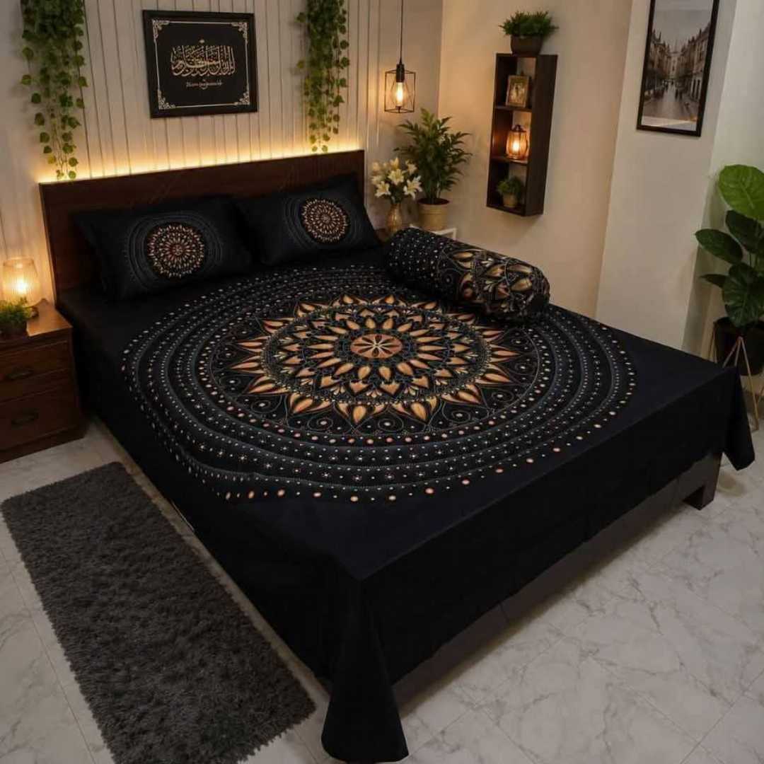 Luxury,King,size,Bed,Sheet,with,Matching,Pillow,covers
