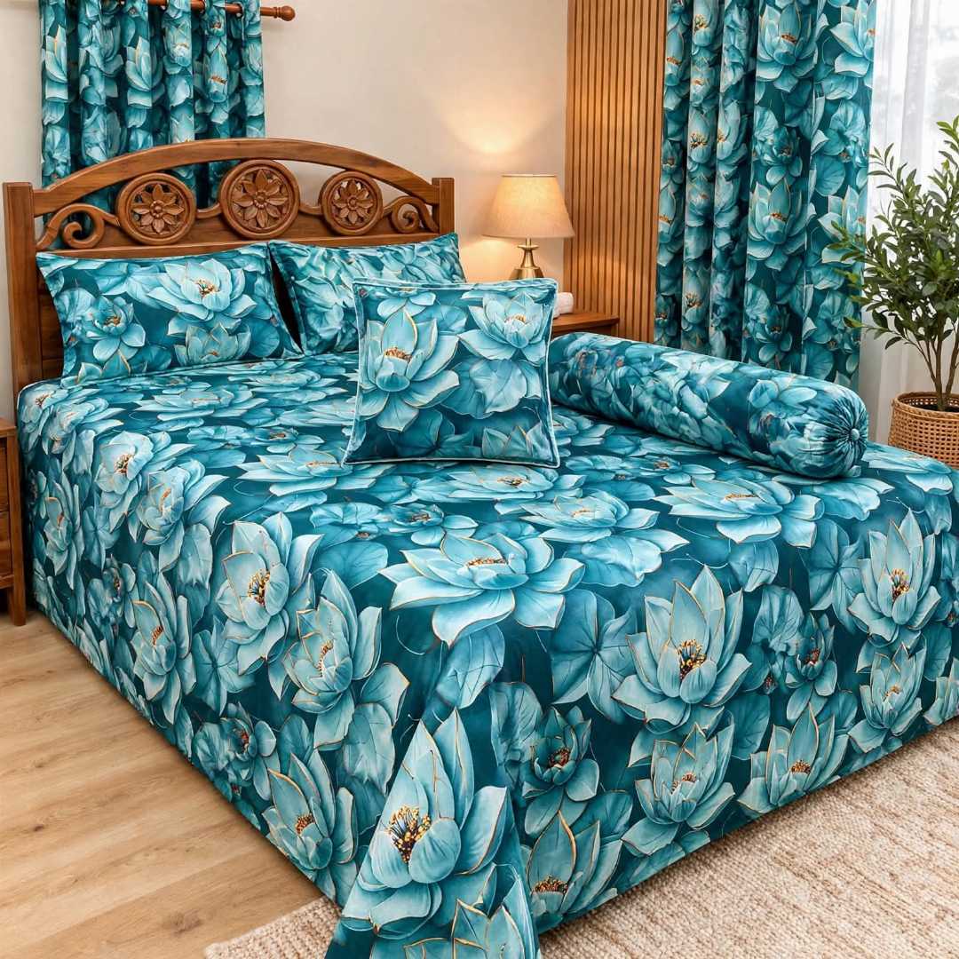 Premium,Quality,Twill,Cotton,Comforter,5,Pcs,Set
