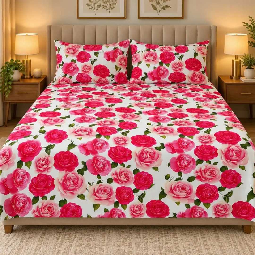 Luxury,King,size,Bed,Sheet,with,Matching,Pillow,covers