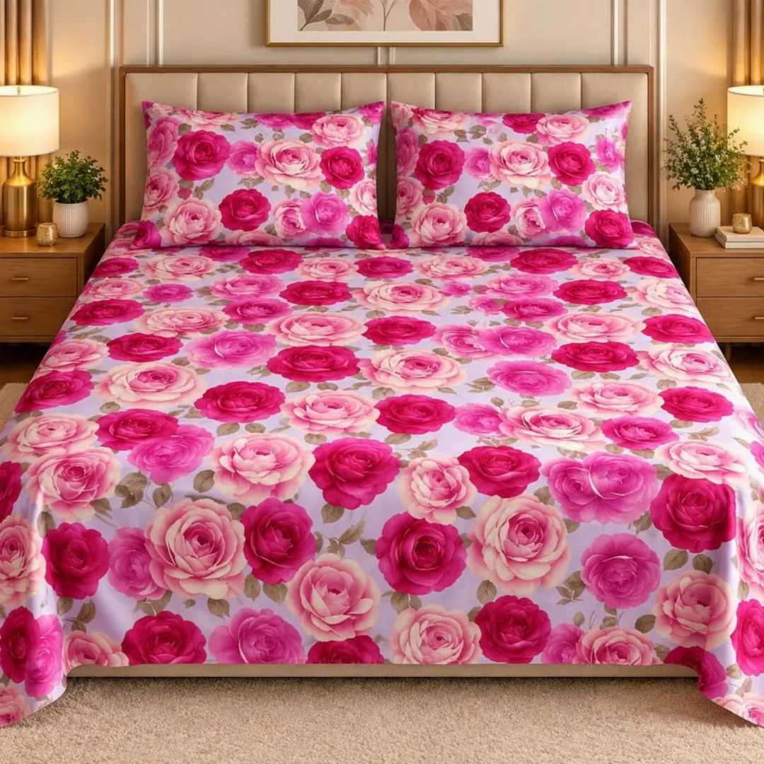 Luxury,King,size,Bed,Sheet,with,Matching,Pillow,covers