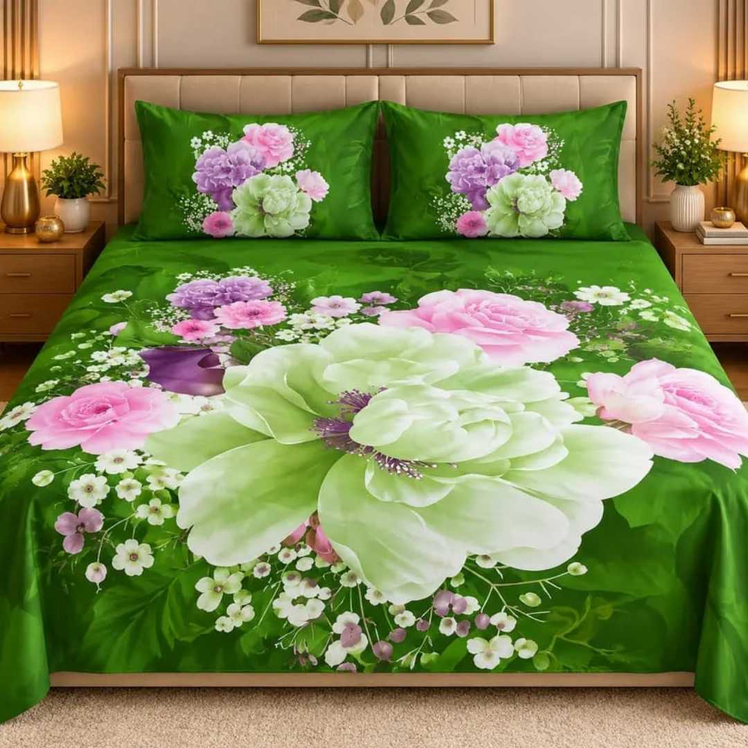 Luxury,King,size,Bed,Sheet,with,Matching,Pillow,covers